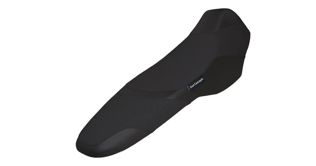 Seat Concepts Komfort Foam &amp; Cover Kit Kawasaki Versys-X 300, Black Sandpaper, Seiten Black Carbon Fiber