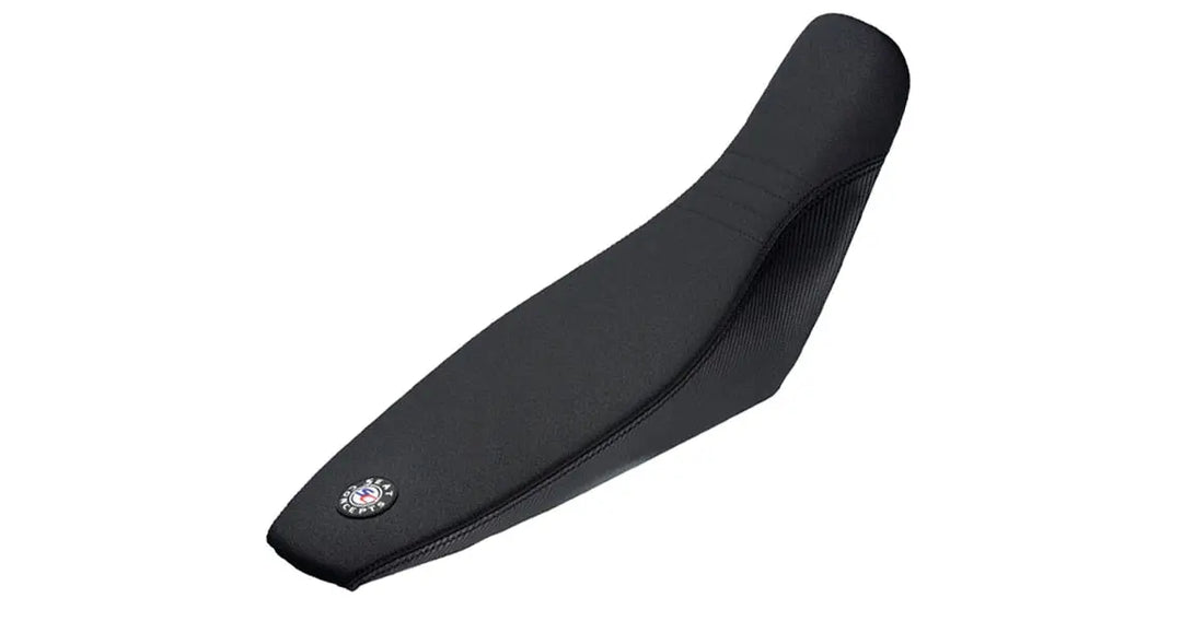 Seat Concepts Komfort Foam &amp; Cover Kit Kawasaki KLX450R, Black Sandpaper, Seiten Black Carbon Fiber