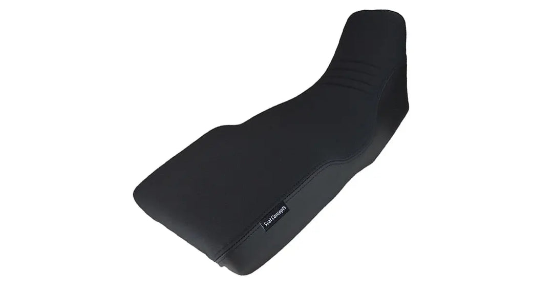 Seat Concepts Komfort-Sitzbank Kawasaki KLR650, Black Sandpaper, Seiten Black Carbon Fiber