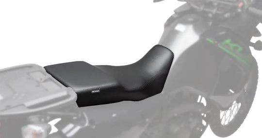 Seat Concepts Komfort-Sitzbank Kawasaki KLR650, Black Semi-Grip, Seiten Black Carbon Fiber