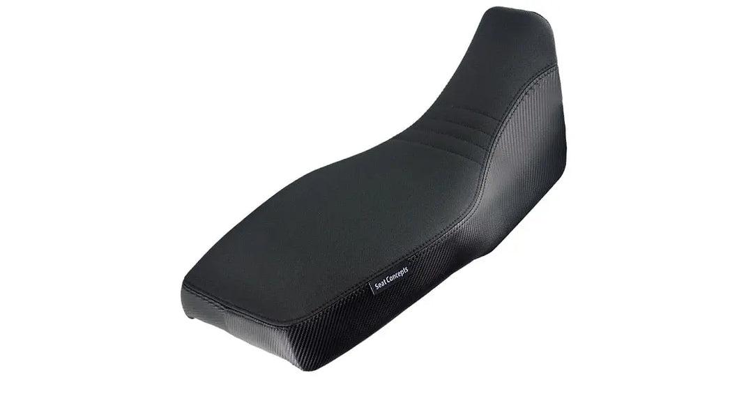 Seat Concepts Komfort-Sitzbank XL Kawasaki KLR650, Black Sandpaper, Seiten Black Carbon Fiber