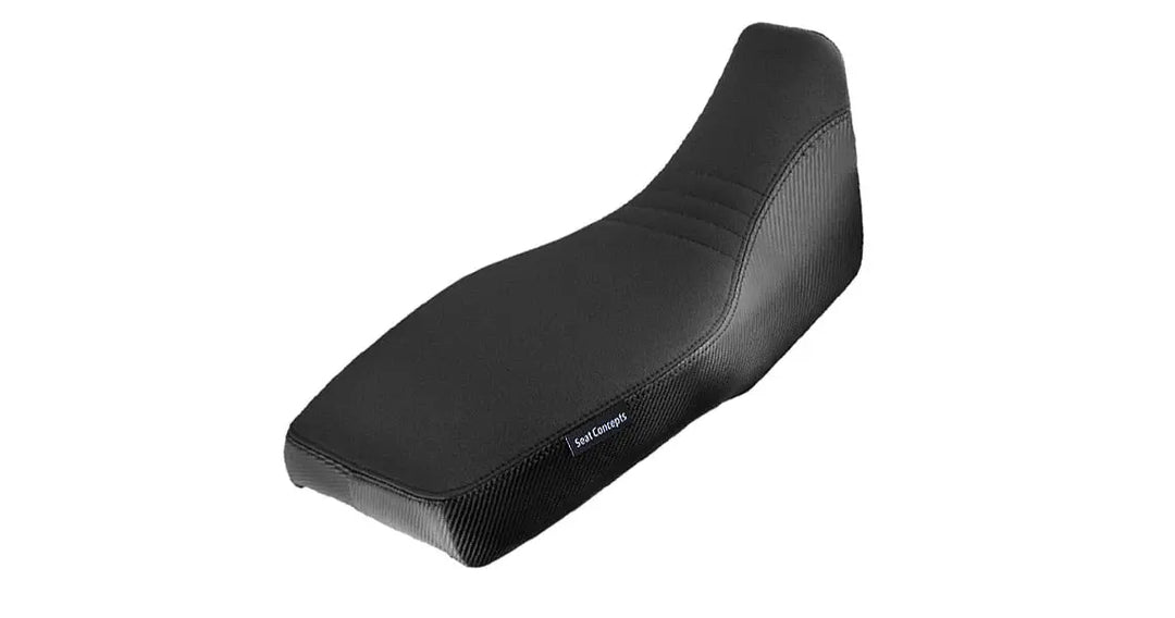 Seat Concepts Komfort-Sitzbank XL Kawasaki KLR650, Black Sandpaper, Seiten Black Carbon Fiber