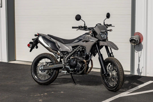 Seat Concepts Komfort-Sitzbank Kawasaki KLX230R S, Black Sandpaper, Seiten Black Carbon Fiber