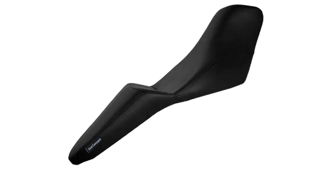Seat Concepts Komfort Foam &amp; Cover Kit Kawasaki Versys 650, Black Sandpaper, Seiten Black Carbon Fiber