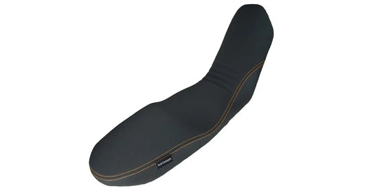 Seat Concepts Komfort Foam &amp; Cover Kit KTM 950 / 990 Adventure, Black Sandpaper, Seiten Black Carbon Fiber, Naht orange