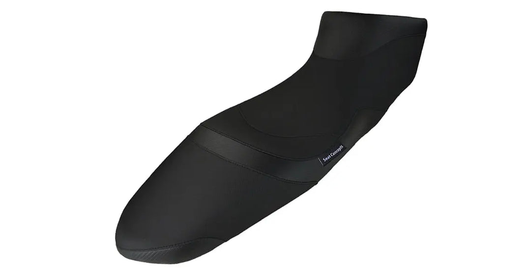 Seat Concepts Commuter Sitzbank KTM 1090 / 1190 Adventure, 1290 Super Adventure, Black Diamante, Seiten Black Carbon Fiber, Naht orange