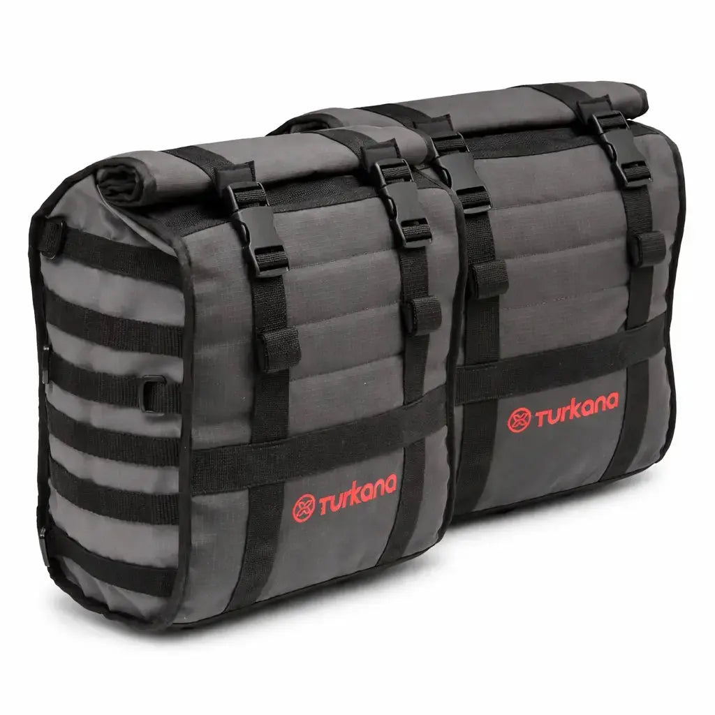 Turkana HippoHips 30L Hybrid Satteltaschen-Set, Grau Turkana Gear