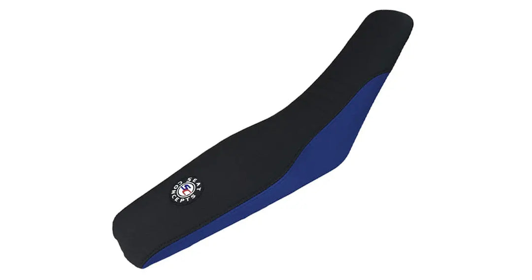 Seat Concepts Komfort Foam &amp; Cover Kit Sherco SE / SEF, Black Sandpaper, Seiten Sapphire Blue Wire, Naht schwarz