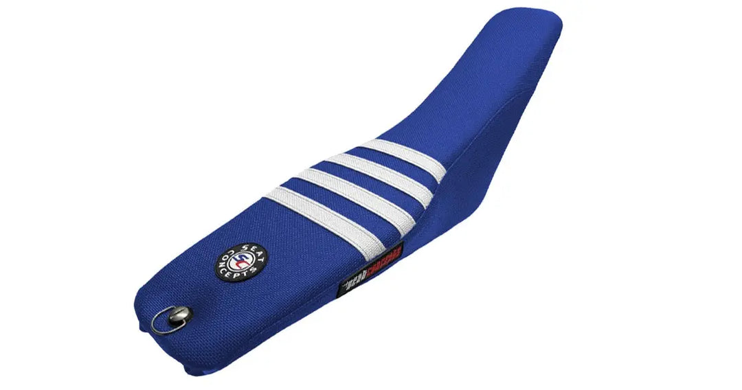 Seat Concepts Element Foam &amp; Cover Kit Sherco SE / SEF, Sapphire Blue Wire / Sapphire Blue Wire / White Wire
