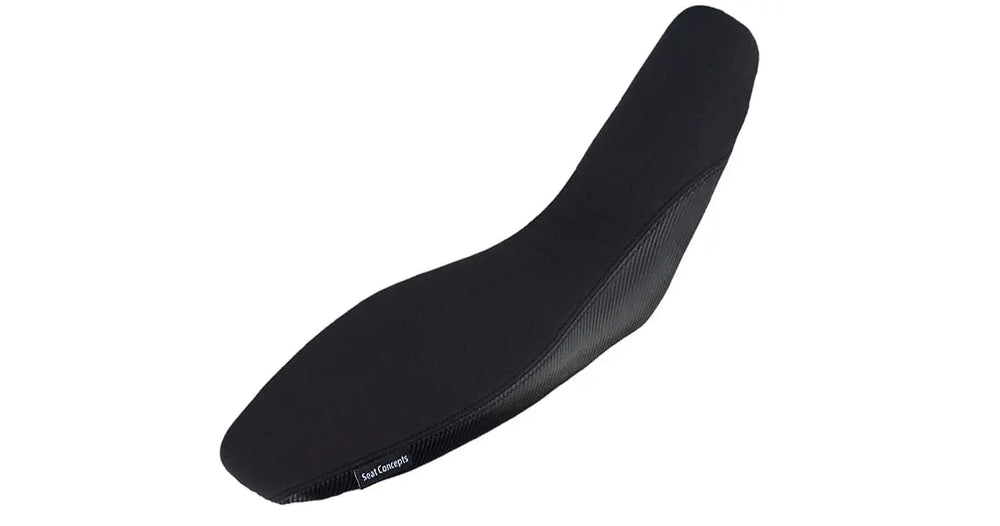 Seat Concepts Komfort-Sitzbank Suzuki DR-Z400, Black Semi-Grip, Seiten Black Carbon Fiber