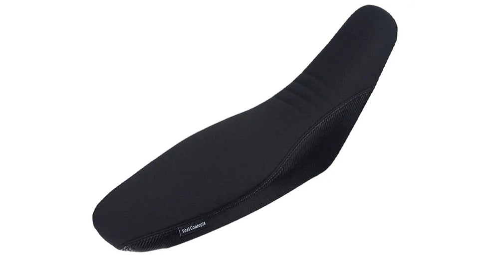 Seat Concepts Komfort-Sitzbank Suzuki DR-Z400, Black Sandpaper, Seiten Black Carbon Fiber