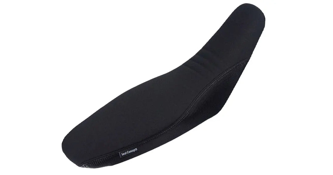 Seat Concepts Komfort-Sitzbank Suzuki DR-Z400, Black Sandpaper, Seiten Black Carbon Fiber