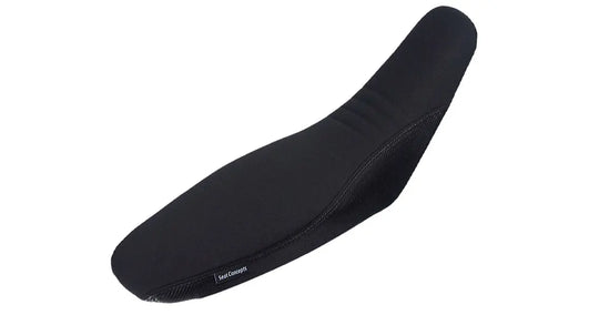 Seat Concepts Komfort-Sitzbank Suzuki DR-Z400, Black Sandpaper, Seiten Black Carbon Fiber