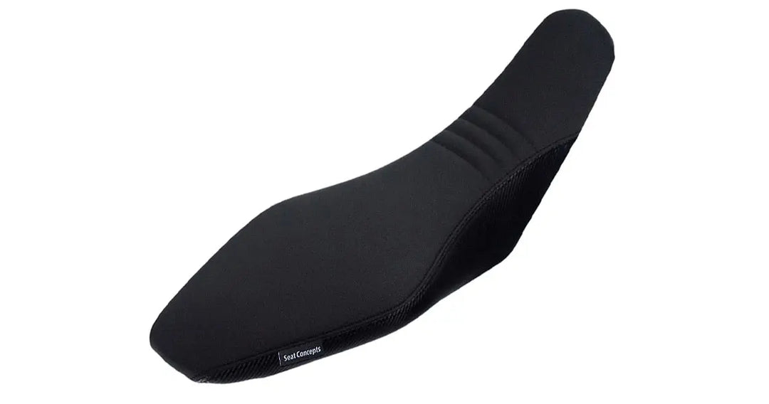 Seat Concepts Komfort-Sitzbank XL Suzuki DR-Z400, Black Semi-Grip, Seiten Black Carbon Fiber