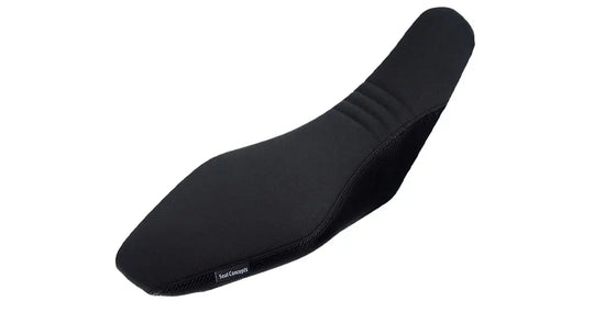 Seat Concepts Komfort-Sitzbank XL Suzuki DR-Z400, Black Semi-Grip, Seiten Black Carbon Fiber