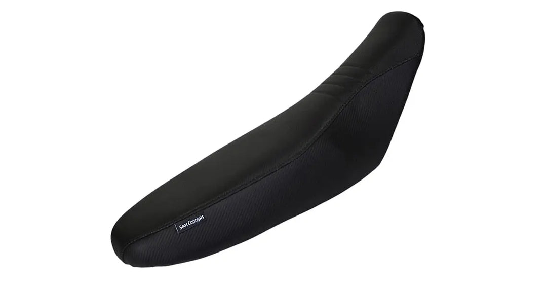 Seat Concepts Komfort-Sitzbank Suzuki DR-Z400, Black Semi-Grip, Seiten Black Carbon Fiber