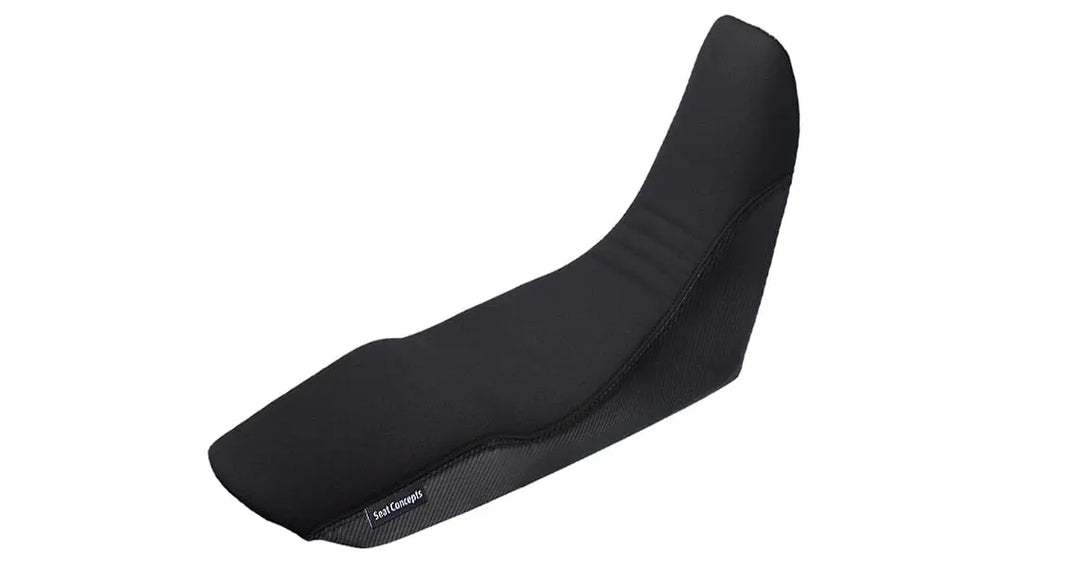 Seat Concepts Komfort-Sitzbank Suzuki DR 650 SE, Black Sandpaper, Seiten Black Carbon Fiber