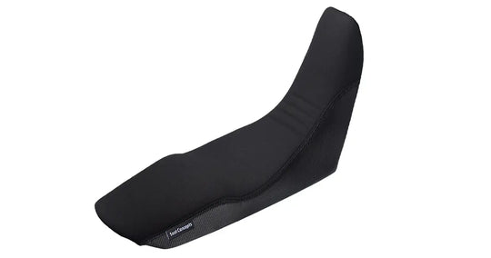 Seat Concepts Komfort-Sitzbank Suzuki DR 650 SE, Black Sandpaper, Seiten Black Carbon Fiber