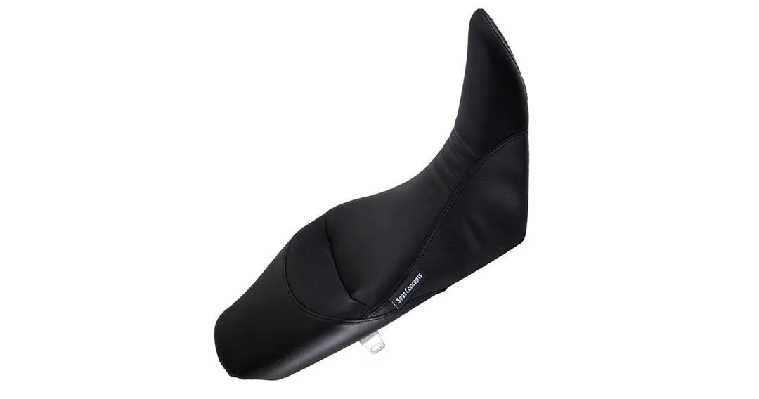 Seat Concepts Commuter Sitzbank Suzuki DR 650 SE, Black Semi-Grip, Seiten Black Vinyl