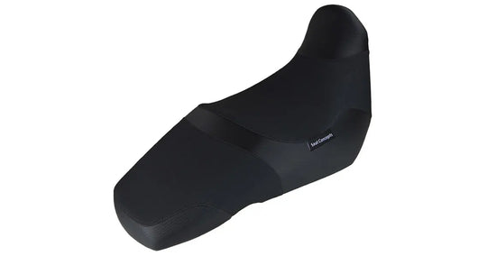 Seat Concepts Komfort Foam &amp; Cover Kit Suzuki V-Strom 650 / XT, Black Semi-Grip, Seiten Black Carbon Fiber