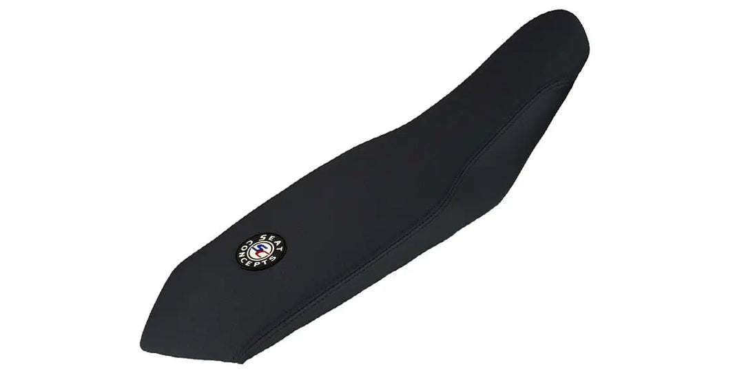 Seat Concepts Komfort Foam &amp; Cover Kit SWM RS 300 R / RS 500 R / SM 500 R, Black Sandpaper, Seiten Black Carbon Fiber