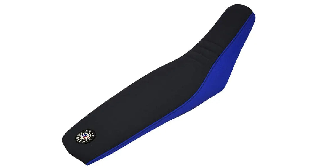 Seat Concepts Komfort Foam &amp; Cover Kit Yamaha WR250F / WR450F, Black Sandpaper, Seiten Cobalt Blue Wire