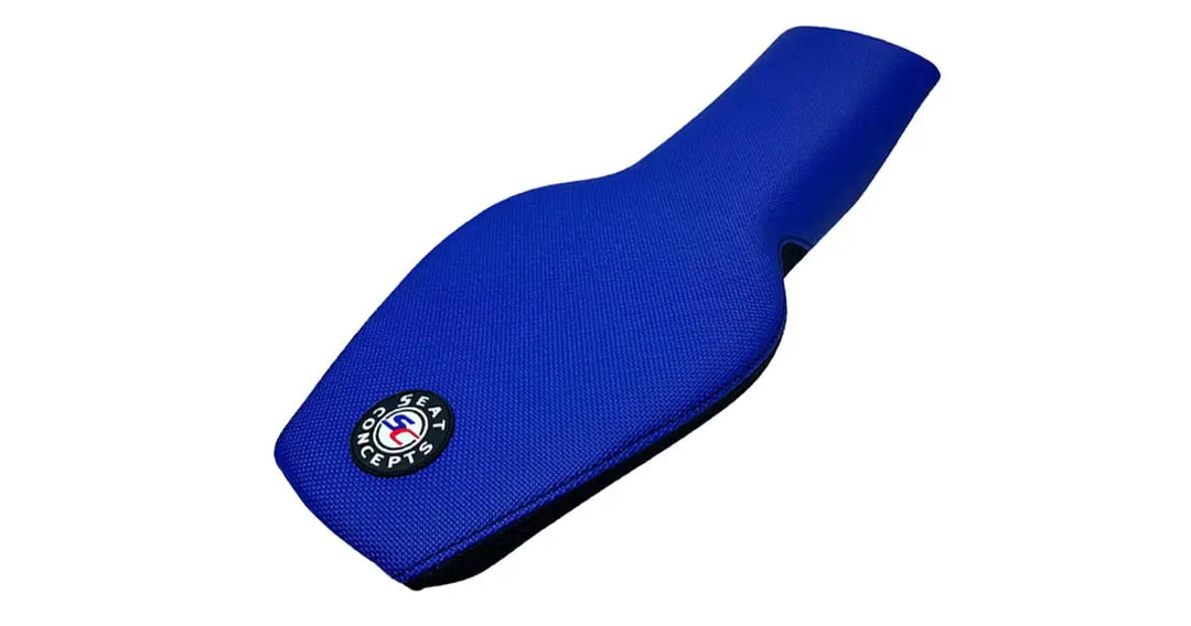 Seat Concepts Komfort-Sitzbank XL Yamaha YZ250F / YZ450F / WR250F / WR450F, Cobalt Blue Wire, Seiten Black Sandpaper