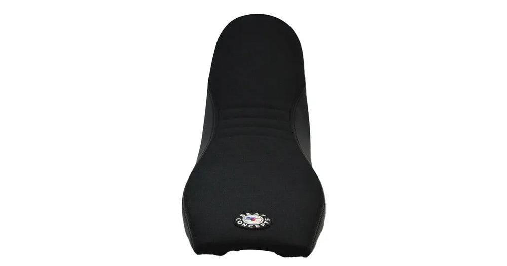 Seat Concepts Komfort Foam & Cover Kit Yamaha WR450F, Black Sandpaper, Seiten Black Carbon Fiber