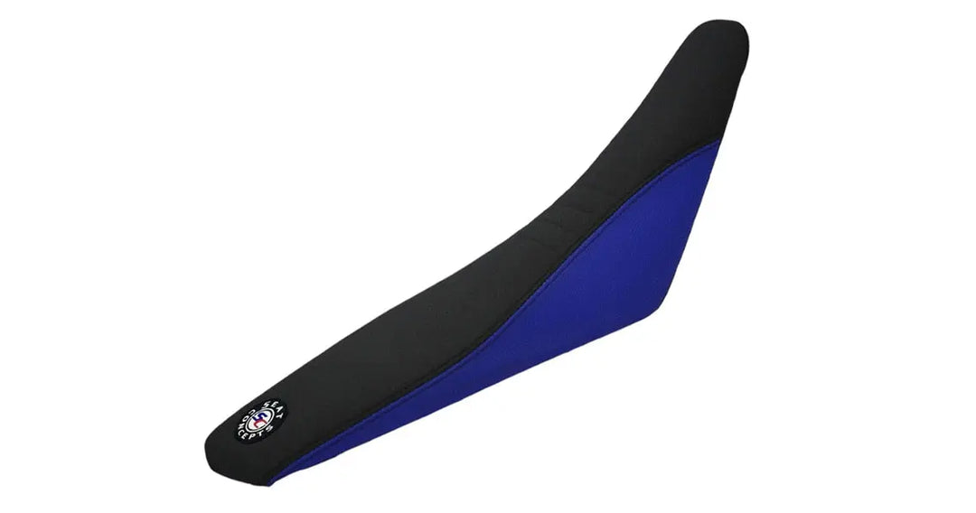 Seat Concepts Komfort Foam &amp; Cover Kit Yamaha WR450F, Black Sandpaper, Seiten Cobalt Blue Wire