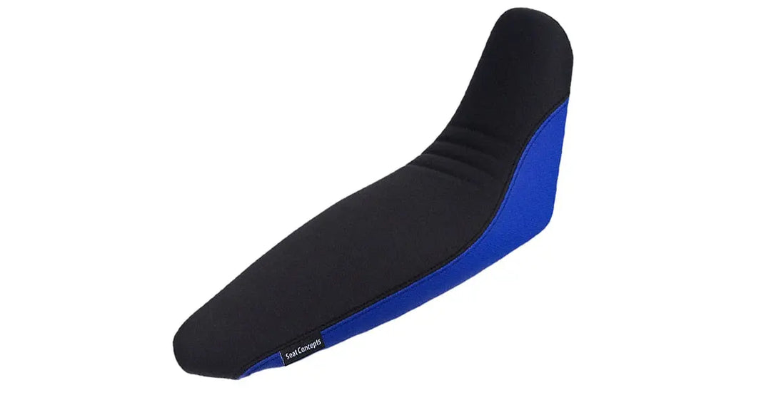 Seat Concepts Komfort-Sitzbank Yamaha WR250R / WR250X, Black Sandpaper, Seiten Cobalt Blue Wire