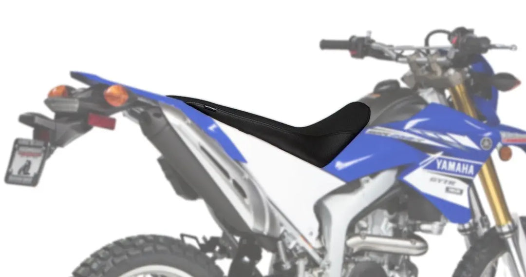 Seat Concepts Komfort-Sitzbank Yamaha WR250R / WR250X, Black Semi-Grip, Seiten Black Carbon Fiber