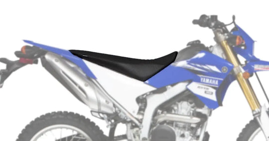 Seat Concepts Komfort-Sitzbank Yamaha WR250R / WR250X, Black Semi-Grip, Seiten Black Carbon Fiber