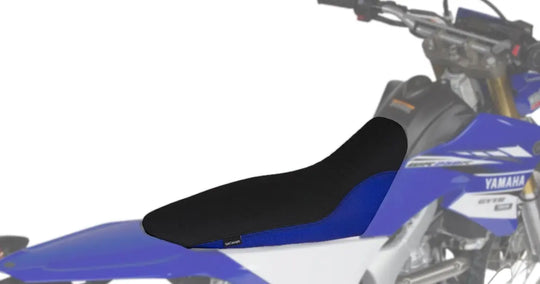 Seat Concepts Komfort-Sitzbank Yamaha WR250R / WR250X, Black Sandpaper, Seiten Cobalt Blue Wire