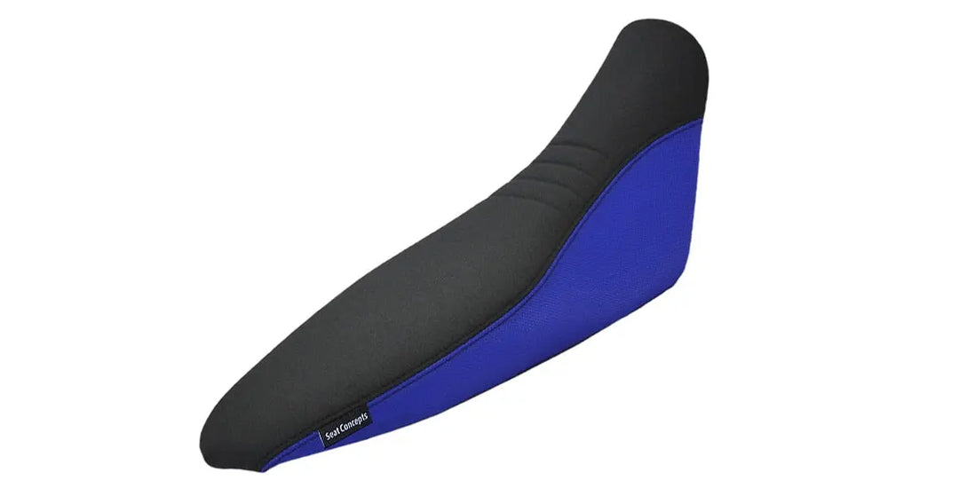 Seat Concepts Komfort-Sitzbank Yamaha WR250R / WR250X, Black Sandpaper, Seiten Cobalt Blue Wire