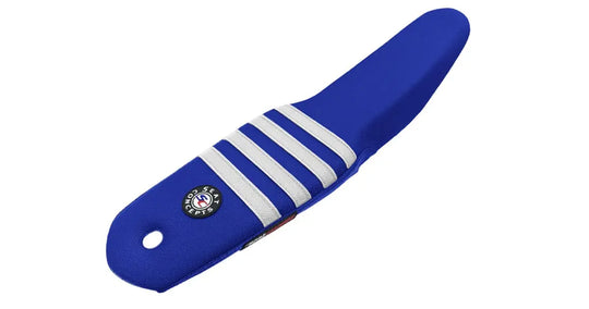 Seat Concepts Element Foam &amp; Cover Kit Yamaha YZ125 / YZ250, Cobalt Blue Wire / Cobalt Blue Wire / White Wire (Abbildung zeigt Standardhöhe)