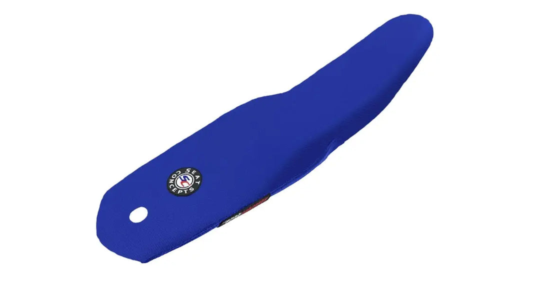 Seat Concepts Element Foam &amp; Cover Kit Yamaha YZ125 / YZ250, Cobalt Blue Wire / Cobalt Blue Wire / ohne Rippen