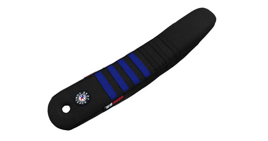 Seat Concepts Race 2.0 Foam &amp; Cover Kit Yamaha YZ125 / YZ250, Black Wire / Black Wire / Cobalt Blue Wire
