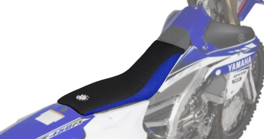 Seat Concepts Komfort-Sitzbank Yamaha YZ250F / YZ450F / WR250F / WR450F, Black Sandpaper, Seiten Cobalt Blue Wire