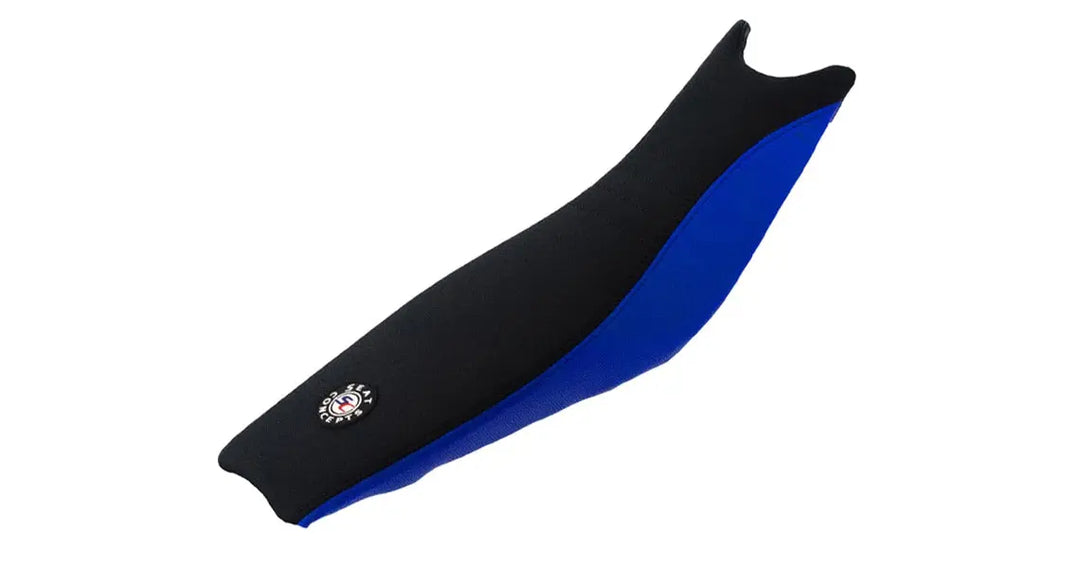 Seat Concepts Komfort-Sitzbank Yamaha YZ250F / YZ450F / WR250F / WR450F, Black Sandpaper, Seiten Cobalt Blue Wire
