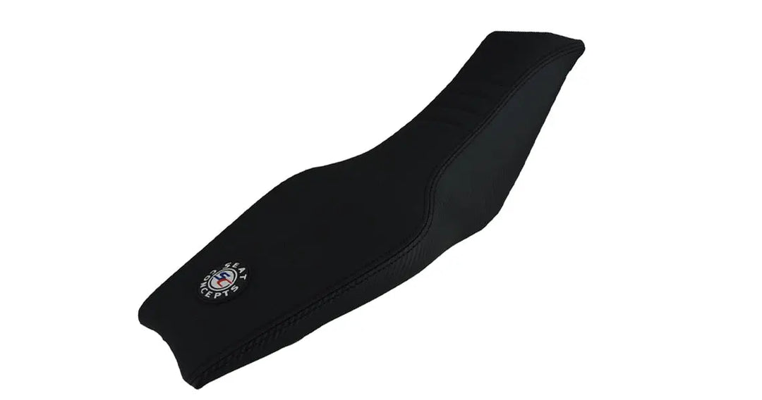 Seat Concepts Komfort-Sitzbank XL Yamaha YZ250F / YZ450F / WR250F / WR450F, Black Sandpaper, Seiten Black Carbon Fiber