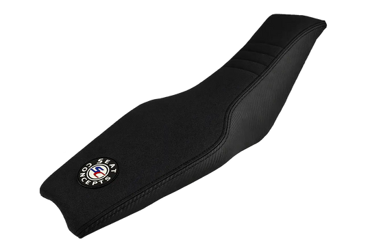 Seat Concepts Komfort-Sitzbank XL Yamaha YZ250F / YZ450F / WR250F / WR450F, Black Sandpaper, Seiten Black Carbon Fiber