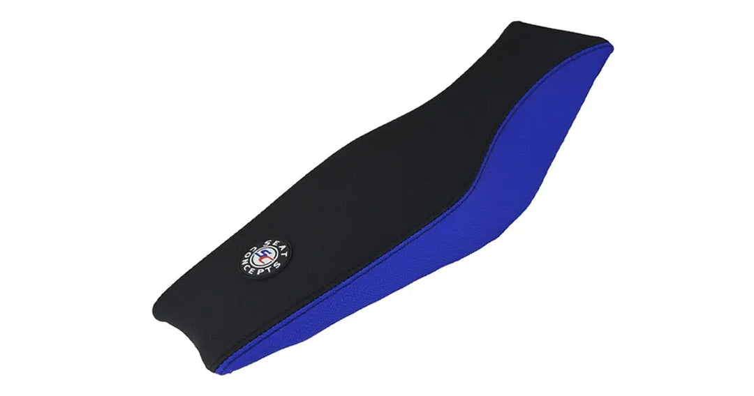 Seat Concepts Komfort-Sitzbank Yamaha YZ250F / YZ450F / WR250F / WR450F, Black Sandpaper, Seiten Cobalt Blue Wire