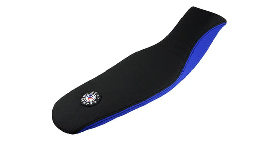 Seat Concepts Komfort-Sitzbank Yamaha YZ250F / YZ450F / WR250F / WR450F, Black Sandpaper, Seiten Cobalt Blue Wire