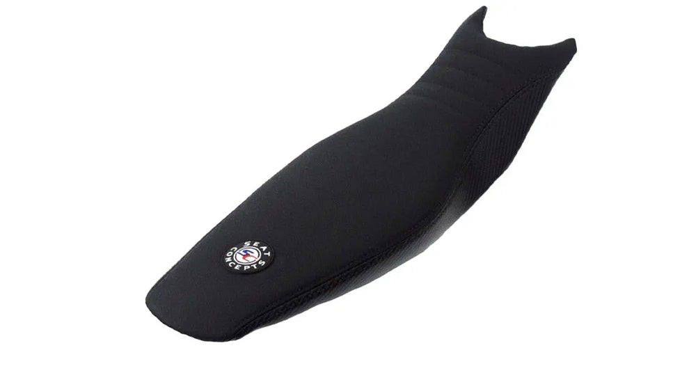 Seat Concepts Komfort-Sitzbank Yamaha YZ250F / YZ450F / WR250F / WR450F, Black Sandpaper, Seiten Black Carbon Fiber
