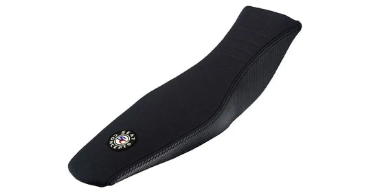 Seat Concepts Komfort-Sitzbank Yamaha YZ250F / YZ450F / WR250F / WR450F, Black Sandpaper, Seiten Black Carbon Fiber