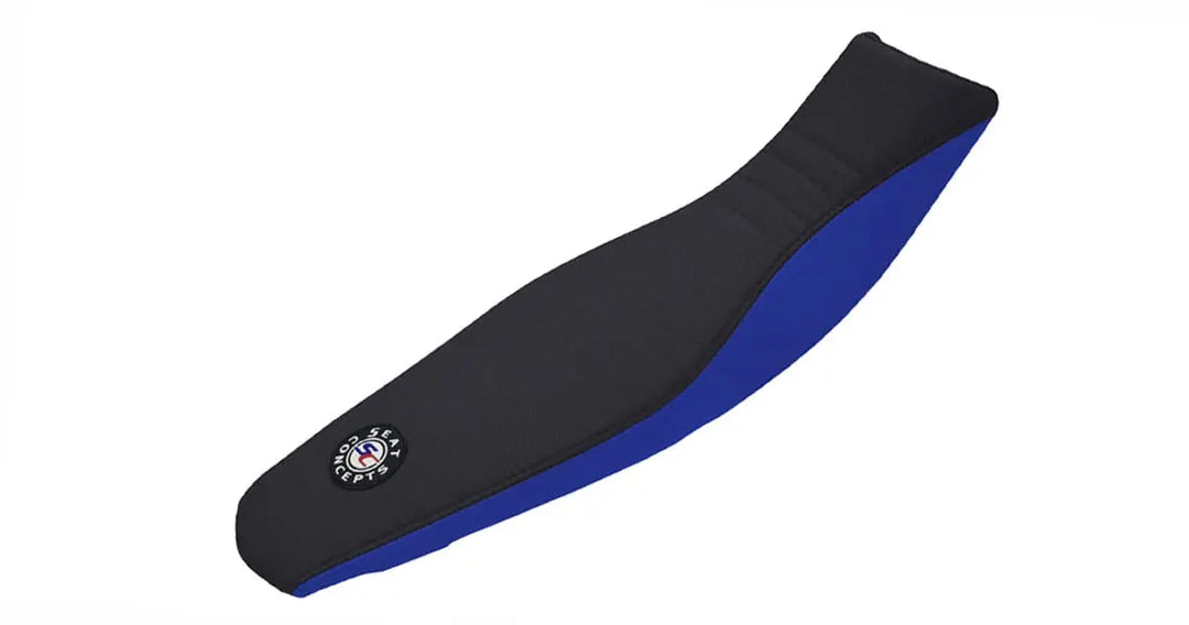 Seat Concepts Komfort-Sitzbank Yamaha YZ250F / YZ450F / WR250F / WR450F, Black Sandpaper, Seiten Cobalt Blue Wire (Abbildung zeigt Standardhöhe)