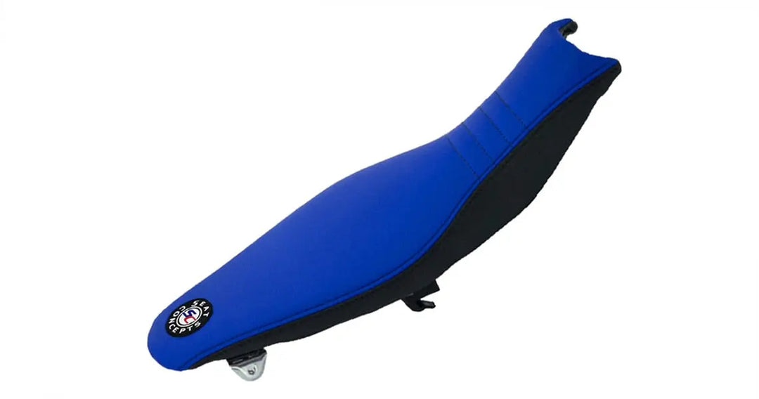 Seat Concepts Komfort-Sitzbank XL Yamaha YZ250F / YZ450F / WR250F / WR450F, Cobalt Blue Wire, Seiten Black Sandpaper