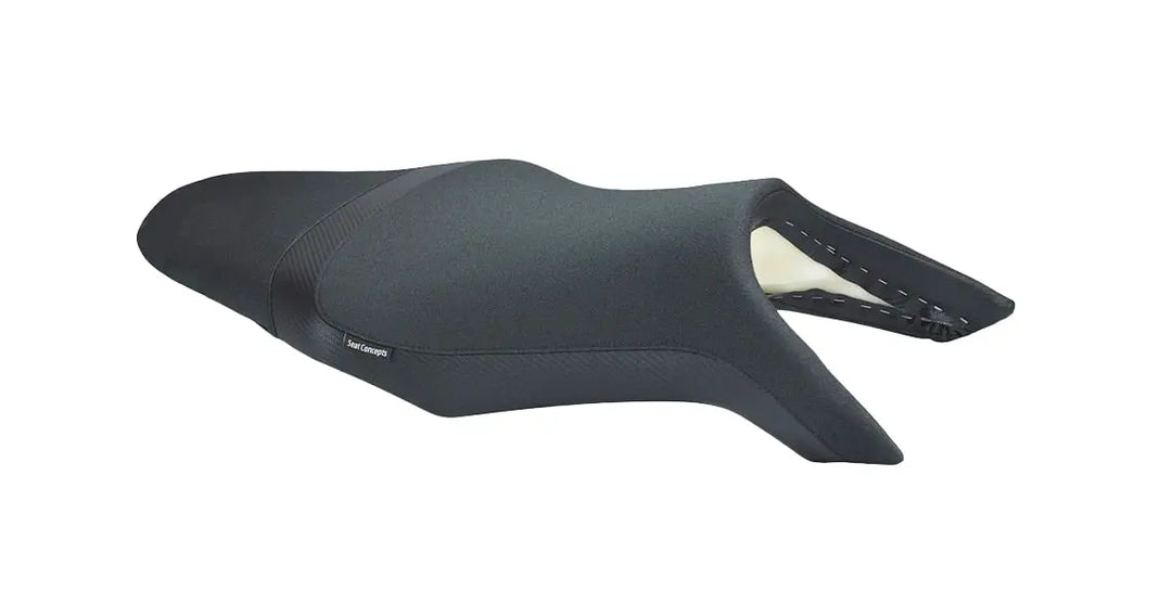 Seat Concepts Rally Sitzbank Yamaha MT-09, Black Sandpaper, Seiten Black Carbon Fiber