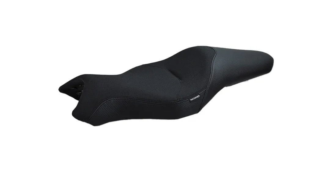 Seat Concepts Komfort Foam &amp; Cover Kit Yamaha MT-10, Black Sandpaper, Seiten Black Carbon Fiber