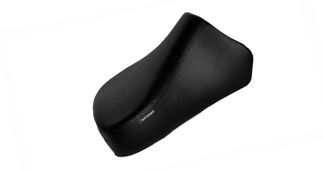 Seat Concepts Komfort Front &amp; Rear Foam &amp; Cover Kit Yamaha XT1200Z Super Tenere, Black Sandpaper, Seiten Black Carbon Fiber